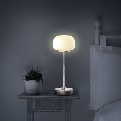 LED Dimmable touch table lamp RIMINI LED/2W/5V USB 2000 mAh gold/white