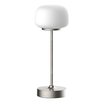 LED Dimmable touch table lamp RIMINI LED/2W/5V USB 2000 mAh matte chrome/white