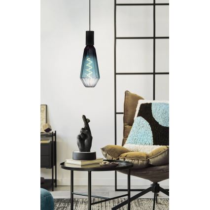 LED Dimmable VINTAGE Bulb E27/4W/230V 2000K Blue - Eglo 110235