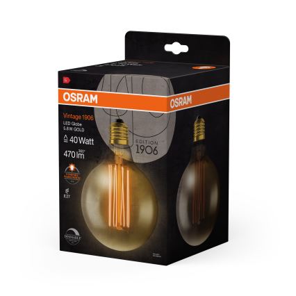 LED Dimmable VINTAGE FILAMENT Bulb E27/5,8W/230V 2200K - Osram