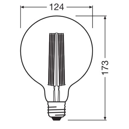 LED Dimmable VINTAGE FILAMENT Bulb E27/5,8W/230V 2200K - Osram