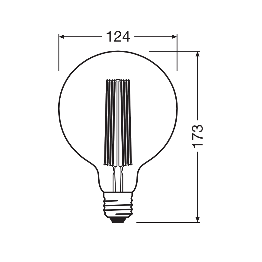 LED Dimmable VINTAGE FILAMENT Bulb E27/5,8W/230V 2200K - Osram
