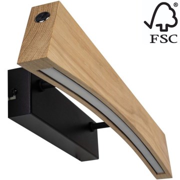 LED Dimmable wall light ZIAD LED/6,5W/230V oak – FSC certified