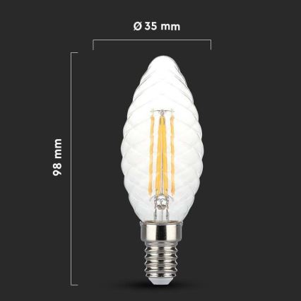 LED Dimming bulb FILAMENT E14/4W/230V 3000K