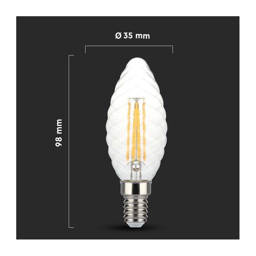 LED Dimming bulb FILAMENT E14/4W/230V 3000K