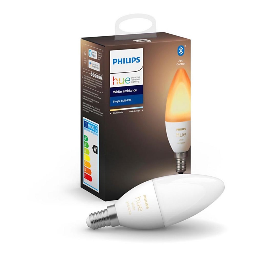 LED Dimming bulb Philips Hue WHITE AMBIANCE B39 E14/5,2W/230V 2200K - 6500K