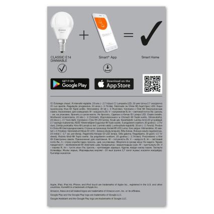 LED Dimming bulb SMART+ E14/5W/230V 2,700K Wi-Fi - Ledvance
