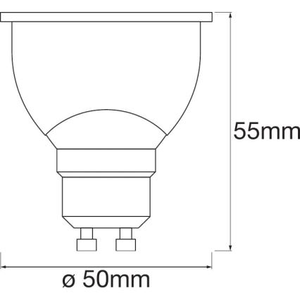 LED Dimming bulb SMART+ GU10/5W/230V 2,700K Wi-Fi - Ledvance