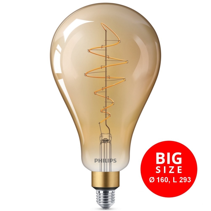 LED Dimming bulb VINTAGE Philips A160 E27/6,5W/230V 2000K
