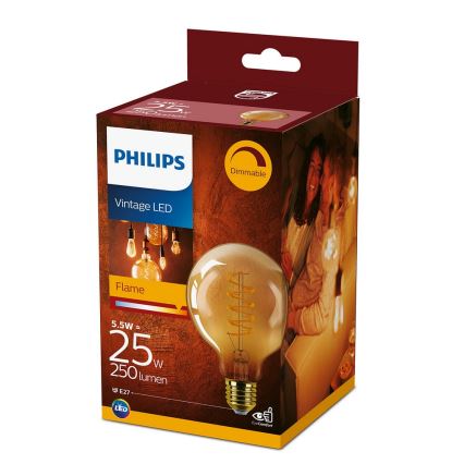 LED Dimming bulb VINTAGE Philips G93 E27/4W/230V 1800K