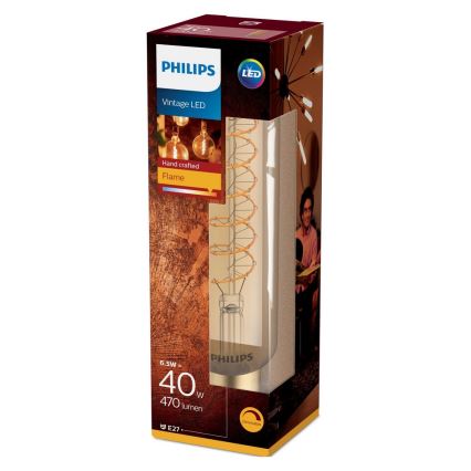 LED Dimming bulb VINTAGE Philips T65 E27/6,5W/230V 2000K