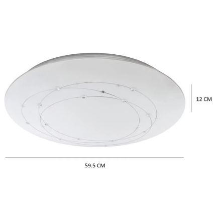 LED Dimming ceiling light ATRIA with remote control LED/48W/230V