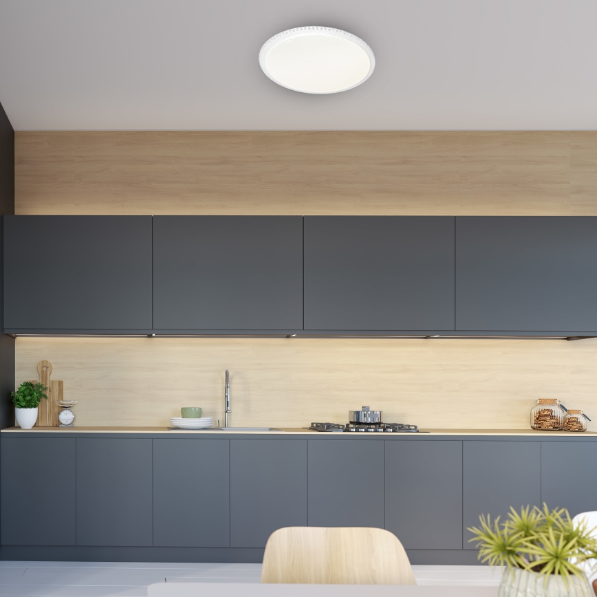 LED Dimming ceiling light CRUZ with a remote control 1xLED/66W/230V 3300lm