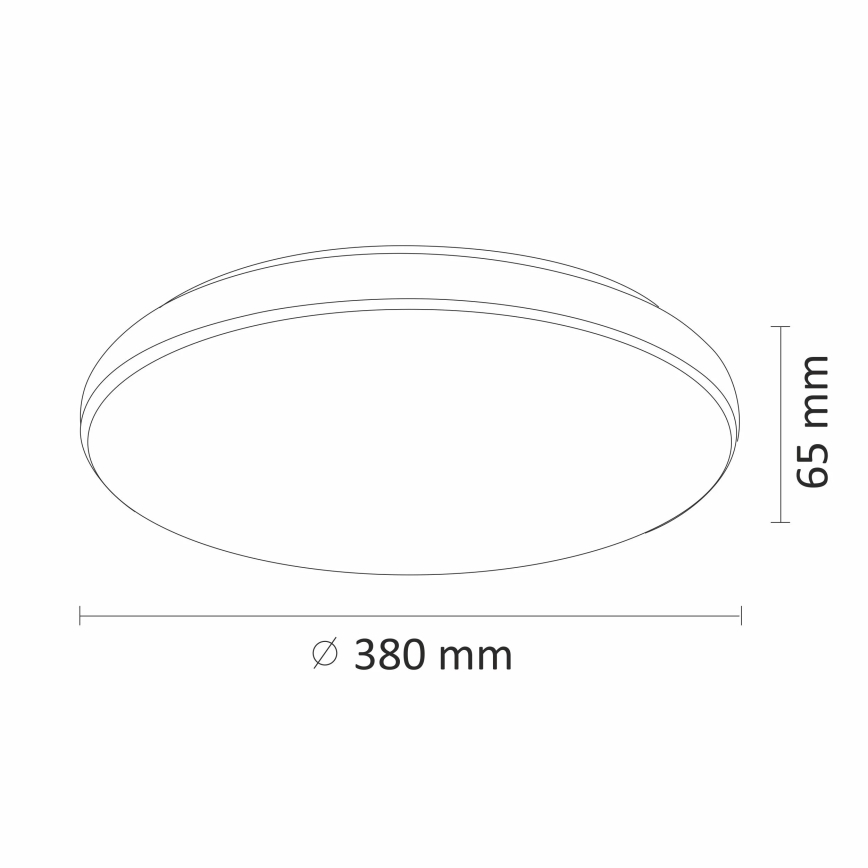 LED Dimming ceiling light DESERT LED/24W/230V with remote control