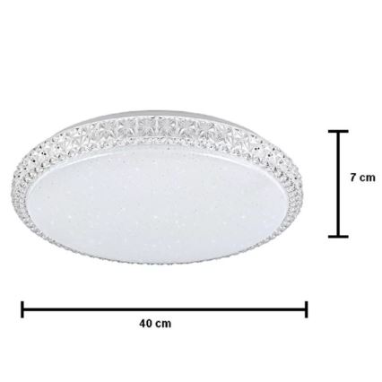 LED Dimming ceiling light IRINA LED/48W/230V with remote control
