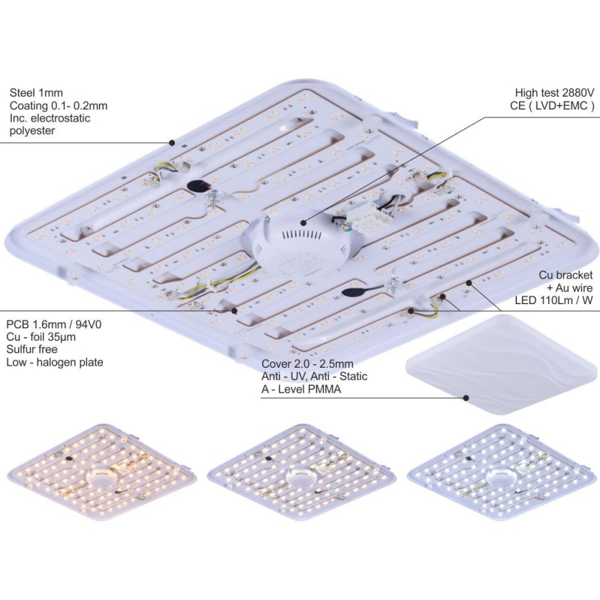 LED Dimming ceiling light LED/50W/230V