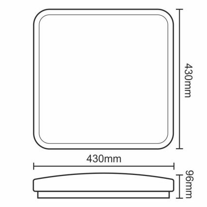 LED Dimming ceiling light LED/50W/230V
