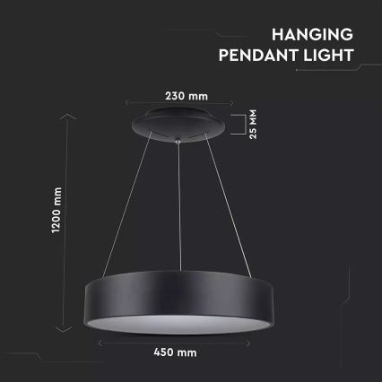 LED Dimming chandelier on a string 1xLED/20W/230V