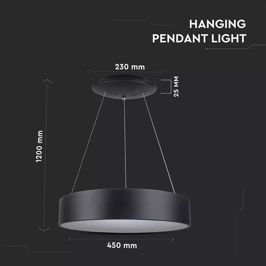LED Dimming chandelier on a string 1xLED/20W/230V