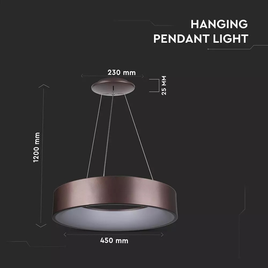 LED Dimming chandelier on a string 1xLED/20W/230V