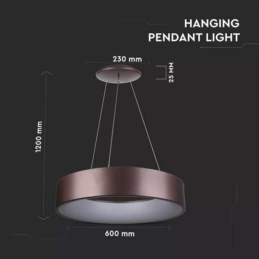 LED Dimming chandelier on a string 1xLED/30W/230V