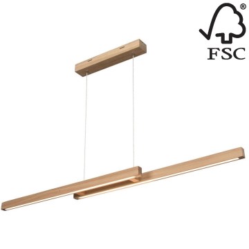 LED Dimming chandelier on a string SMAL 2xLED/22,5W/230V oak - FSC certified
