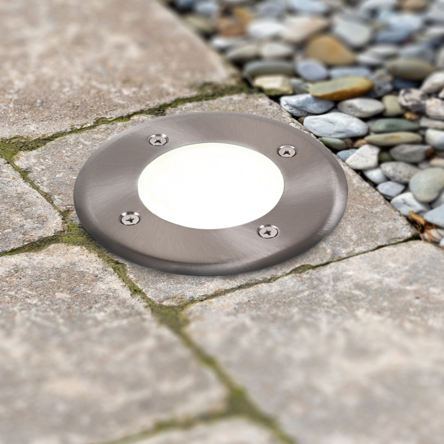 LED Driveway light MIVO LED/3W/230V d. 12 cm IP67 matte chrome
