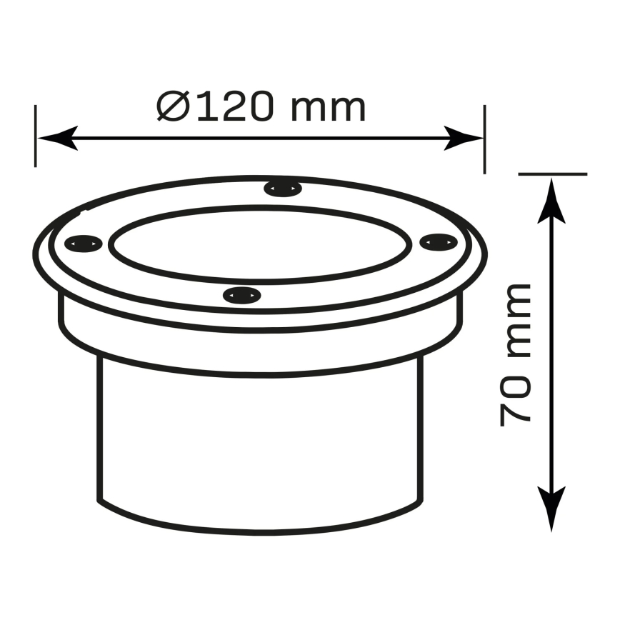 LED Driveway light MIVO LED/3W/230V d. 12 cm IP67 matte chrome