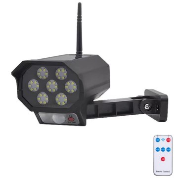 LED Dummy security camera with sensor and with a solar panel LED/5W/5,5V IP65 + remote control