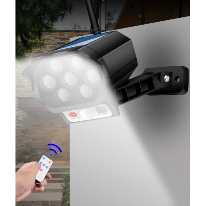 LED Dummy security camera with sensor and with a solar panel LED/5W/5,5V IP65 + remote control