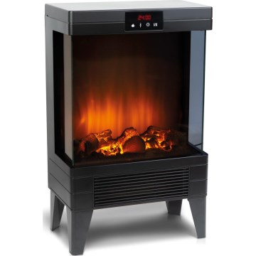 LED Electric Fireplace with Heater, 2000W/230V + Remote Control