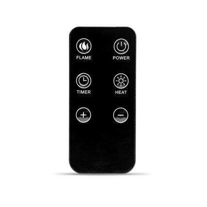 LED Electric Fireplace with Heater, 2000W/230V + Remote Control