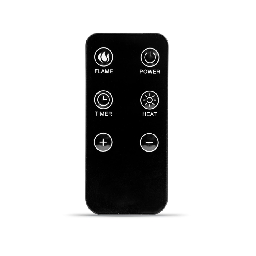 LED Electric Fireplace with Heater, 2000W/230V + Remote Control