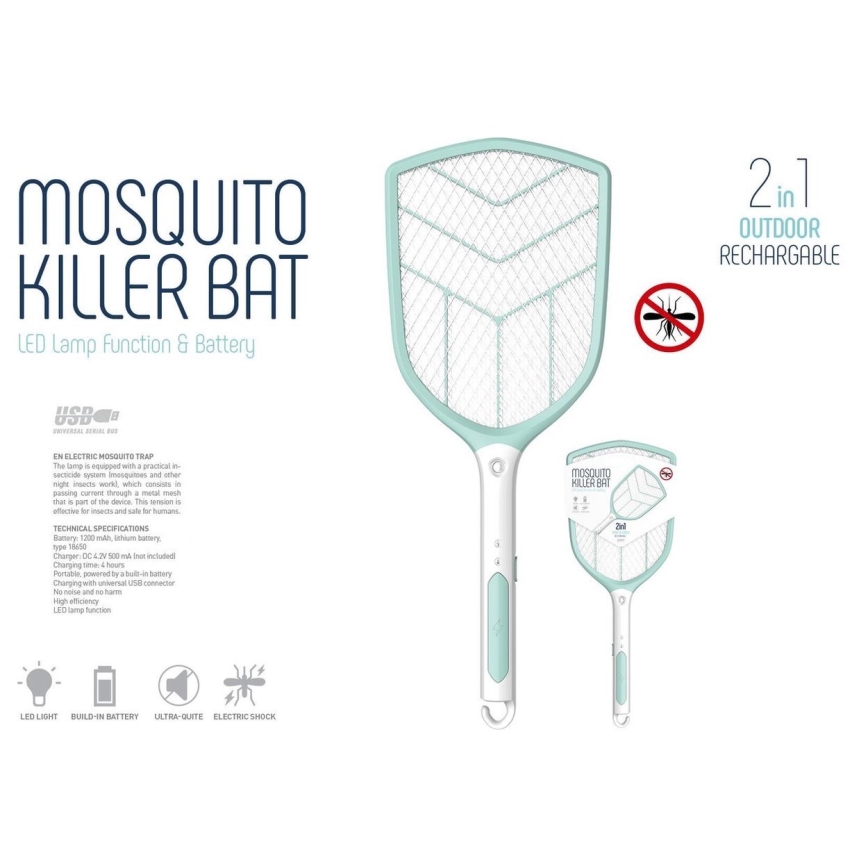 LED Electric insect zapper 1200 mAh/4,2V