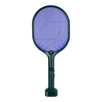 LED Electric insect zapper 2in1 with LCD display 1200 mAh/5V green