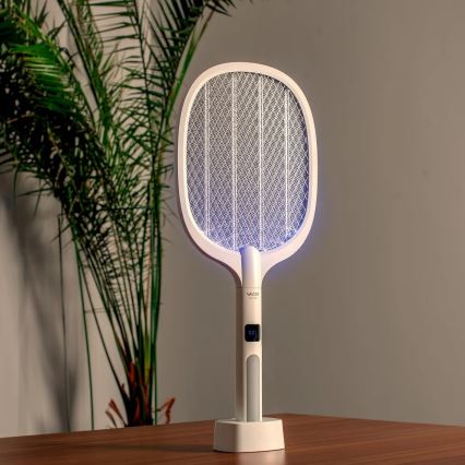 LED Electric insect zapper 2in1 with LCD display 1200 mAh/5V white