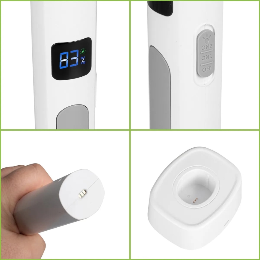 LED Electric insect zapper 2in1 with LCD display 1200 mAh/5V white