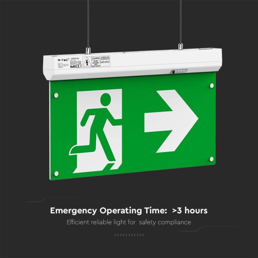 LED Emergency light EMERGENCY EXIT LED/2,5W/230V 4in1 6000K