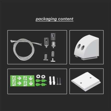 LED Emergency light EMERGENCY EXIT LED/2,5W/230V 4in1 6000K
