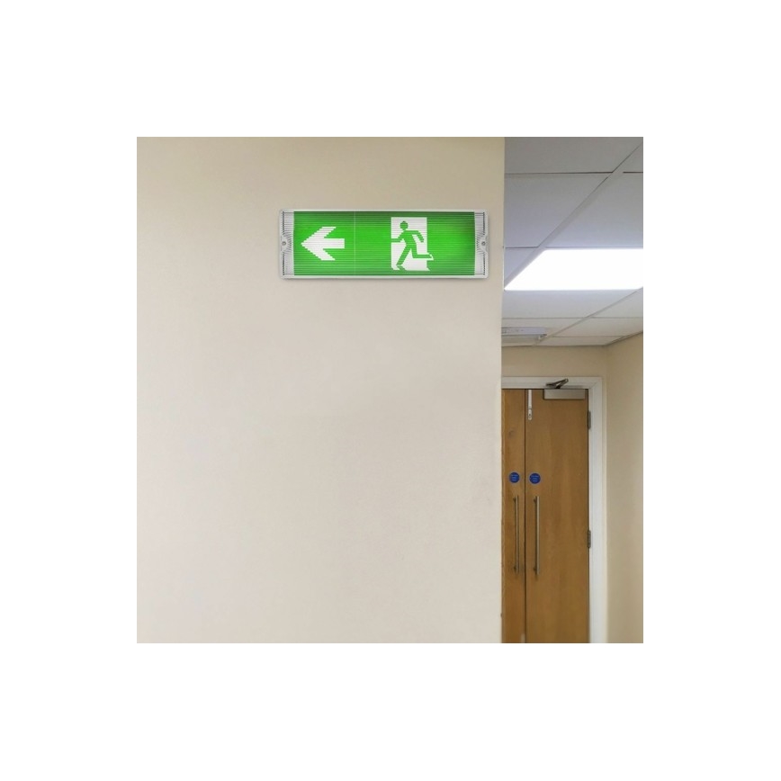 LED Emergency light EMERGENCY EXIT LED/3W/230V 6400K IP65