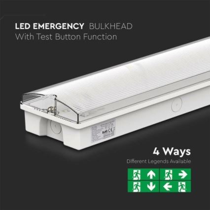 LED Emergency light EMERGENCY EXIT LED/3W/230V 6400K IP65