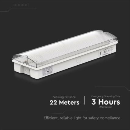 LED Emergency light EMERGENCY EXIT LED/3W/230V 6400K IP65