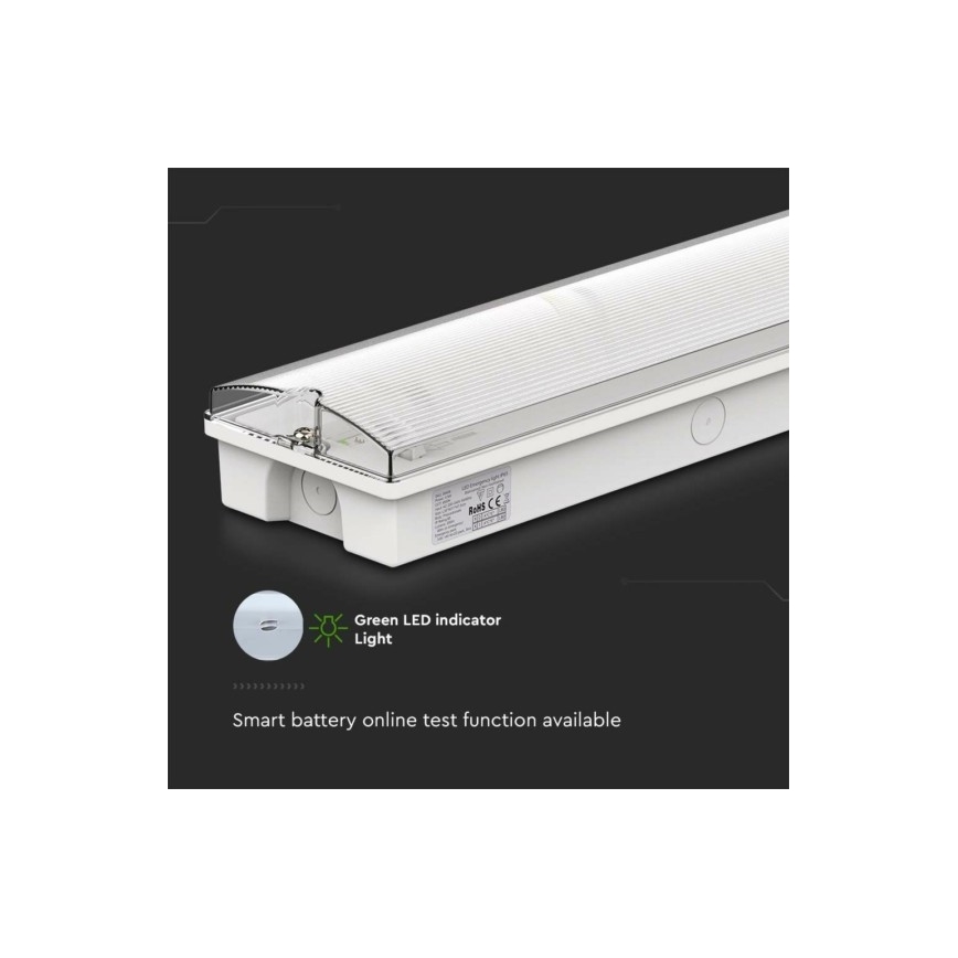 LED Emergency light EMERGENCY EXIT LED/3W/230V 6400K IP65