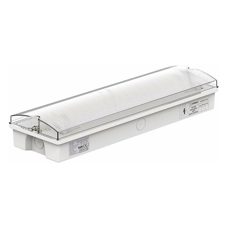 LED Emergency light with a regular functionality test EMERGENCY EXIT LED/3W/230V 6400K IP65
