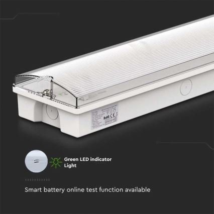 LED Emergency light with a regular functionality test EMERGENCY EXIT LED/3W/230V 6400K IP65