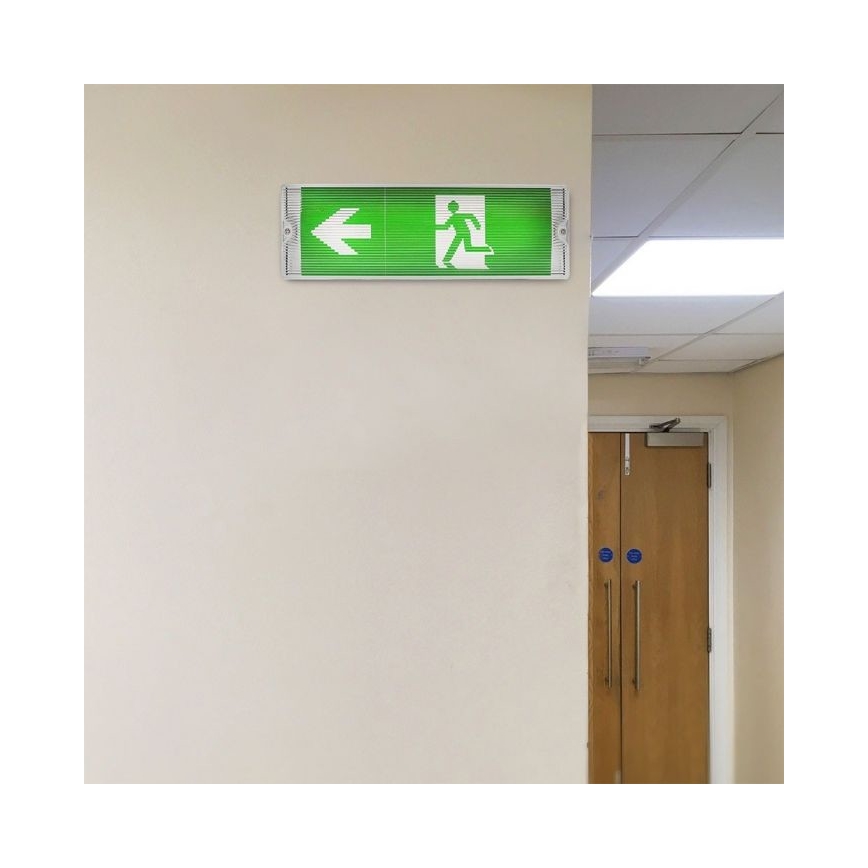 LED Emergency light EMERGENCY EXIT LED/3W/230V IP65 6000K 1200mAh