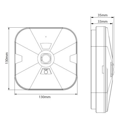 LED Emergency Light GATRION LED/3/1W/3.2V 6000K 3000 mAh IP54 White