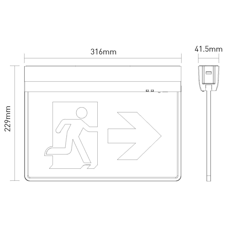 LED Emergency light LED/4,5W/230V 6500K