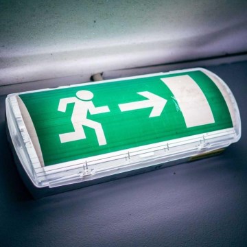 LED Emergency light with a regular functionality test EMERGENCY EXIT LED/3W/230V 6400K IP65