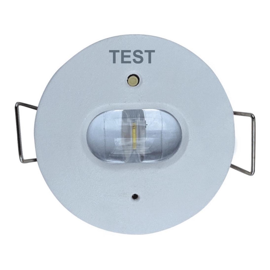 LED Emergency recessed light GATRION LED/1W/230V 6000K
